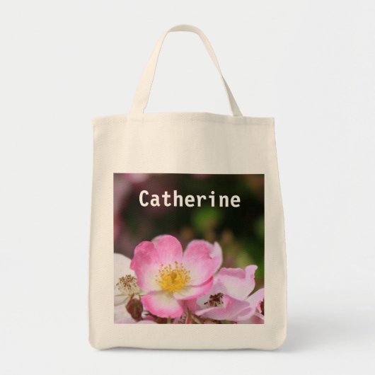 Rosa Rosa Blume Tote Tasche. Tragetasche (Vorne)