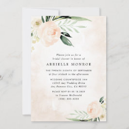 Rosa Rosa Blumen Elegantes Brautparty Einladung