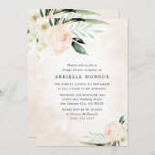 Rosa Rosa Blumen Elegantes Brautparty Einladung (Vorne/Hinten)