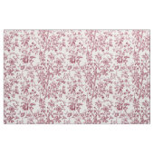 Rosa-Rosa-Blumen-Toile-Muster Stoff (Fat Quarter (45,7 x 55,9 cm))