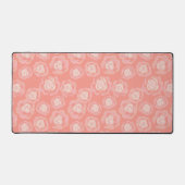 Rosa Rosa Blumenmatte mit botanischer Ästhetik Schreibtischunterlage (Vorderseite)