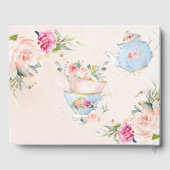 Rosa Rosa Blumenstrauß Party Brautparty Gästebuch (Rückseite)