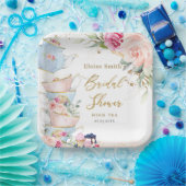 Rosa Rosa Blumenstrauß Party Brautparty Pappteller (Party)