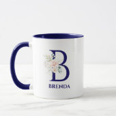 Rosa Rosa Blumenstrauß Tasse (Links)