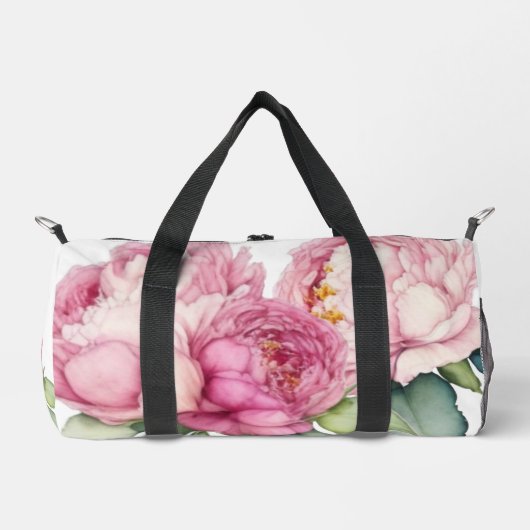 Rosa Rosa Blüten Rosa Rosen Duffle Bag (Vorderseite)