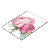 Rosa Rosa Blüten Rosa Rosen Notizblock (Linke Seite)