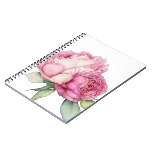 Rosa Rosa Blüten Rosa Rosen Notizblock (Linke Seite)