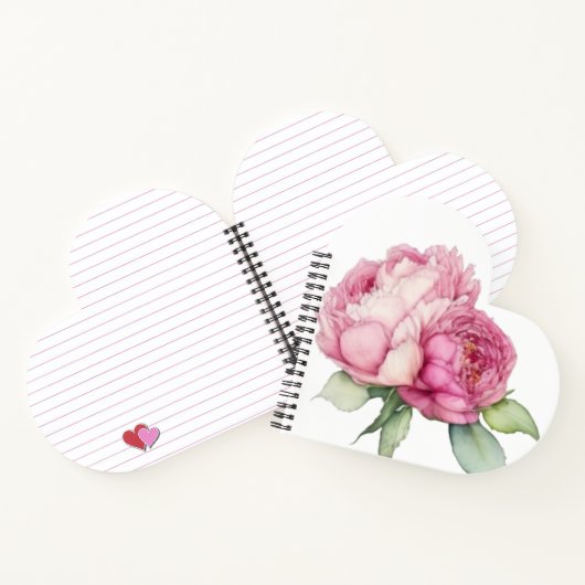 Rosa Rosa Blüten Rosa Rosen Notizblock (Innenseite)