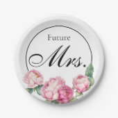 Rosa Rosa Blüten Rosa Rosen Pappteller (Vorderseite)