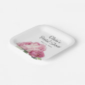 Rosa Rosa Blüten Rosa Rosen Pappteller (Gewinkelt)