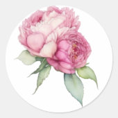 Rosa Rosa Blüten Rosa Rosen Runder Aufkleber (Vorderseite)