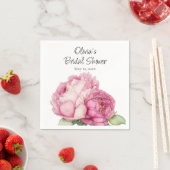 Rosa Rosa Blüten Rosa Rosen Serviette (Beispiel)