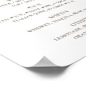 Rosa Rosa Blütenblüte elegante Hochzeitsgetränke B Poster (Ecke)