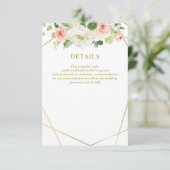 Rosa Rosa Blütenblütenhochzeit RSVP Karte (Stehend Vorderseite)