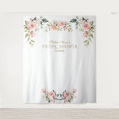 Rosa Rosa Blütenflora Brautparty Foto Prop Wandteppich (Vorderseite)