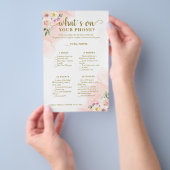 Rosa Rosa Blütengoldfarben Was auf Ihrem Telefon i Flyer (Handgriff)