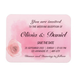 Rosa Rosa-Blütenhochzeit Magnet