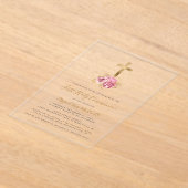 Rosa-Rosa-Blütenkommune Acryleinladungen (Ablage )