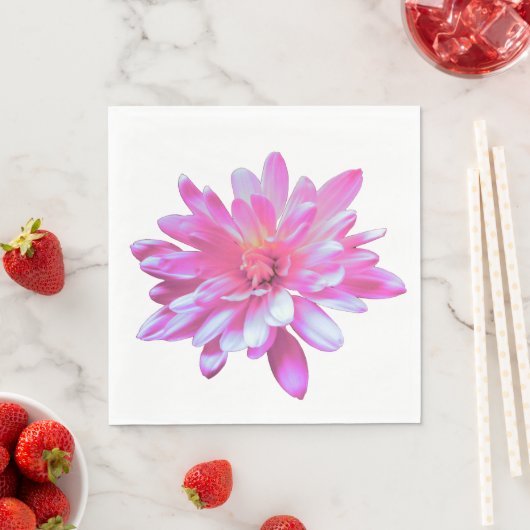 Rosa Rosa blütenrosa Blume Serviette (Beispiel)