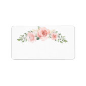 Rosa Rosa Blütenrot Adressaufkleber (Vorne)