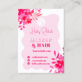 Rosa rosa Blütenschminke Visitenkarte (Vorderseite)