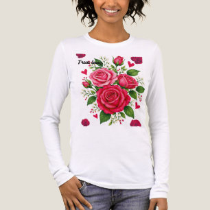 Rosa rosa-blütenstrauß Romantisches Blumenarrangem Tri-Blend Shirt