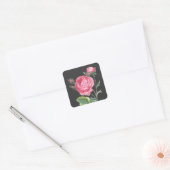 Rosa Rosa Blütenzeit Quadratischer Aufkleber (Umschlag)