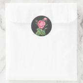 Rosa Rosa Blütenzeit Runder Aufkleber (Tasche)