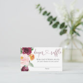 Rosa Rosa-Bordeaux-Falschgeld-Gewinnerkarten Begleitkarte (Stehend Vorderseite)