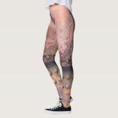 Rosa, rosa, braunes Metall Leggings (Links)