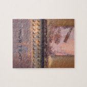Rosa, rosa, braunes Metall Puzzle (Horizontal)