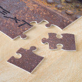 Rosa, rosa, braunes Metall Puzzle (Seite)