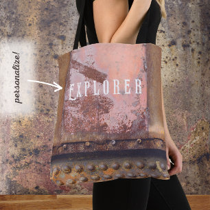 Rosa, rosa, braunes Metall Tasche