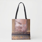Rosa, rosa, braunes Metall Tasche (Vorderseite)