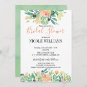 Rosa Rosa Brautparty Einladung (Vorne/Hinten)