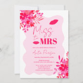 Rosa rosa Brautparty Einladung (Vorderseite)