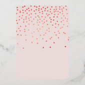 Rosa Rosa Brautparty Folieneinladung (Rückseite)