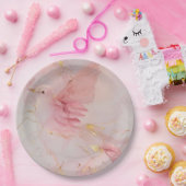 Rosa-Rosa-Brautparty Pappteller (Party)