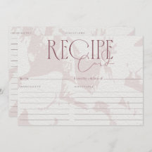 Rosa Rosa Brautparty Rezeptkarte