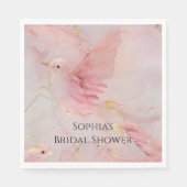 Rosa-Rosa-Brautparty Serviette (Vorderseite)