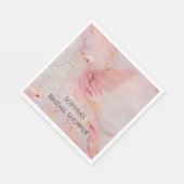 Rosa-Rosa-Brautparty Serviette (Ecke)