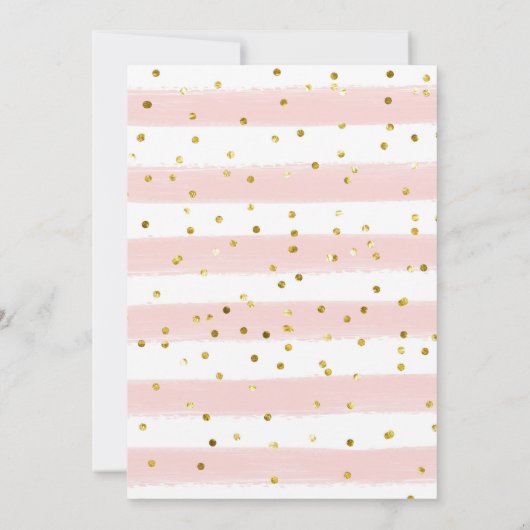 Rosa Rosa Brautparty Tea Party Einladung (Rückseite)