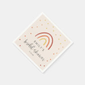Rosa Rosa Brautparty Terracotta Regenbogen Serviette (Ecke)