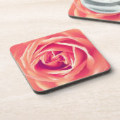 Rosa-Rosa-Druck Getränkeuntersetzer (Linke Seite)