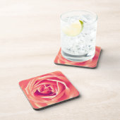 Rosa-Rosa-Druck Getränkeuntersetzer (Rechte Seite)
