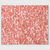 Rosa Rosa Dunkle Koralle glänzende Glitzer Glitzer Geschenkpapier (Flach)