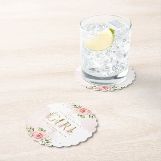 Rosa Rosa, ein Mädchen mit Dusche Untersetzer (Vor Ort)