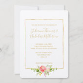 Rosa Rosa Einladung (Vorderseite)