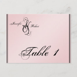 Rosa Rosa Elegance Hochzeit Tischnummer