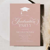 Rosa Rosa Elegant Minimaler Minimalistischer Absch Einladung